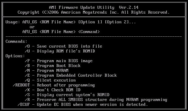 AMI Firmware Update Utility v2.14