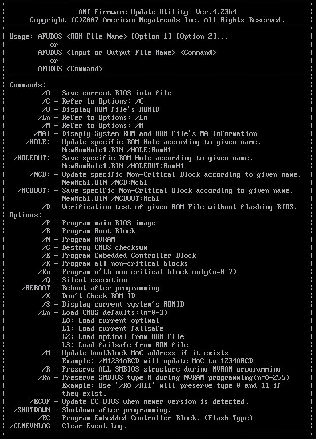 AMI Firmware Update Utility v4.23b4