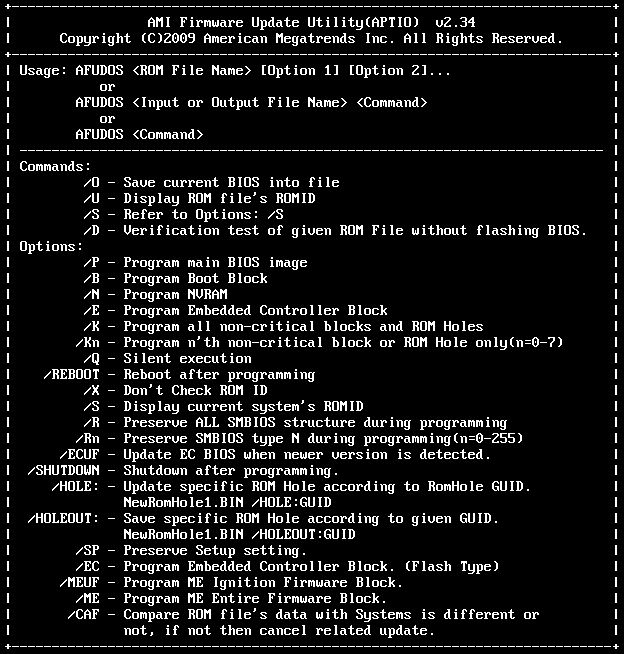 AMI Firmware Update Utility 2.34