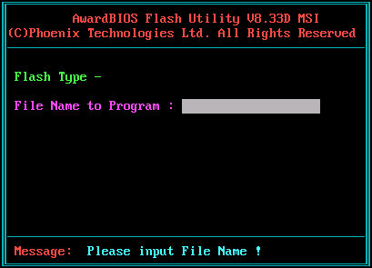 AwardBIOS Flash Utility V8.33D MSI