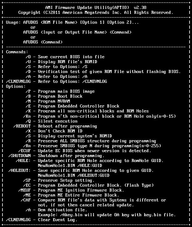 AMI Firmware Update Utility 2.38